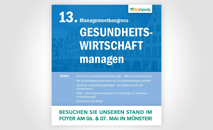 trinovis beim Kongress Gesundheitswirtschaft managen