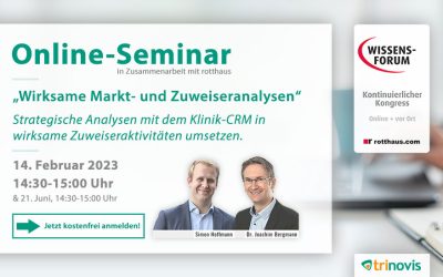 rotthaus Online-Seminar „Wirksame Markt- und Zuweiseranalysen“ mit Dr. Joachim Bergmann
