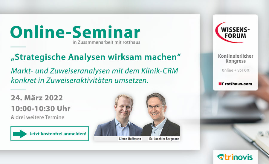 trinovis rotthaus Online-Seminar Markt-und-Zuweiseranalytik CRM